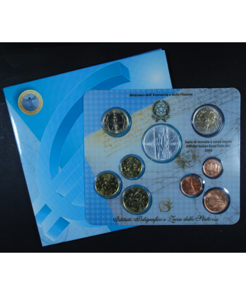 Italia: Divisionale Euro 2003 con 5€ in argento
