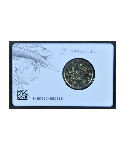 Italia: 2€ Comm. 2016. Donatello, Coin Card