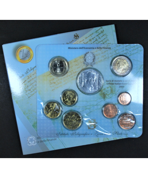 Italia: Divisionale Euro 2005 con 5€ in argento
