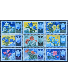 San Marino 1953: 'Fiori' 1° serie, Integri