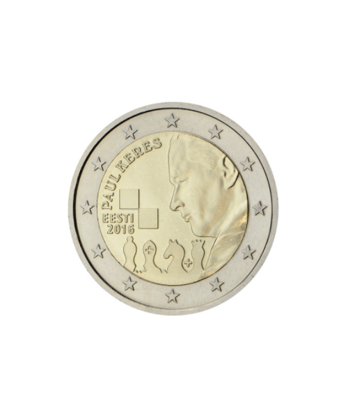 2€ Comm. 2016 Estonia '100° nascita di Paul Keres' FDC
