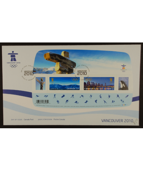 Canada: Vancouver 2010, BF su FDC