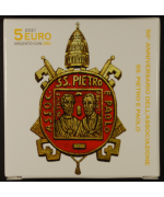 Vaticano: 2021 5€ in argento/oro '50° associazione S. Pietro e Paolo' in cofanetto