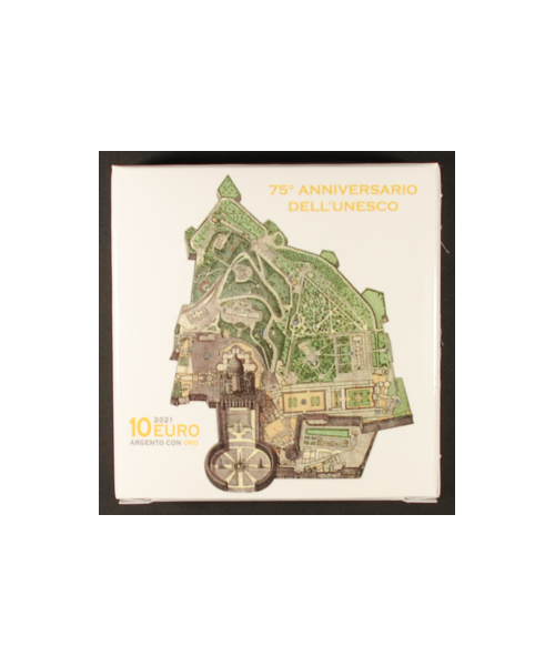 Vaticano: 2021 10€ in argento/oro '75° Unesco' in cofanetto