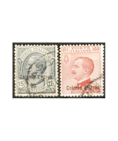 Eritrea 1916: Bolli 1908/10 sovrast. Usati