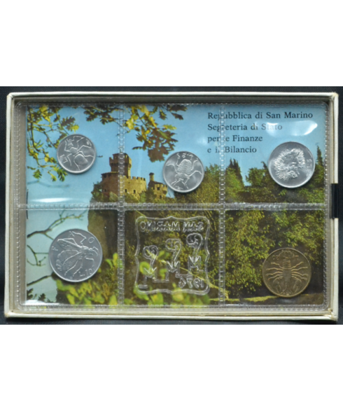 San Marino 1974 Divisionale Lira FDC- Serie ridotta, in confezione