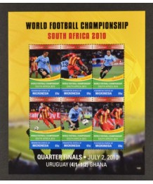 Micronesia: "Sud Africa 2010", MF di 6 valori, integri