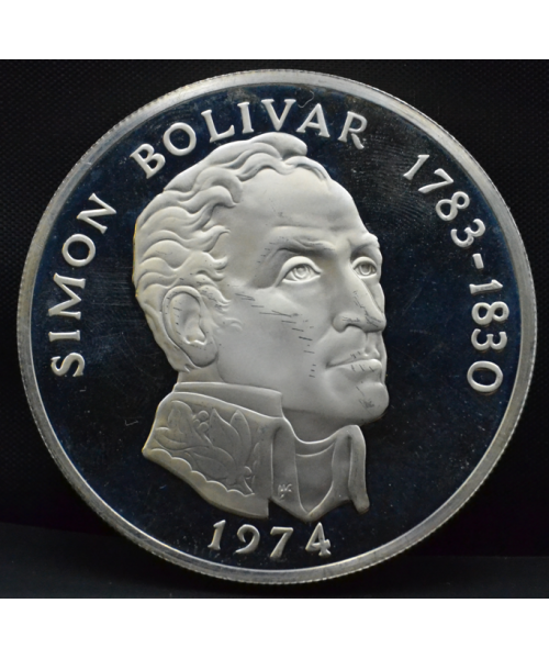 Panama 1974: 20 Balboas &#039;Simon Bolivar&#039;, Proof