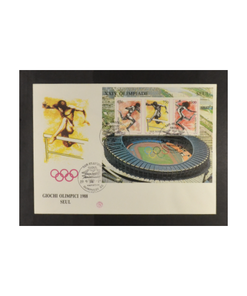 San Marino 1988: BF &#039;24° Olimpiade di Seul&#039; FDC