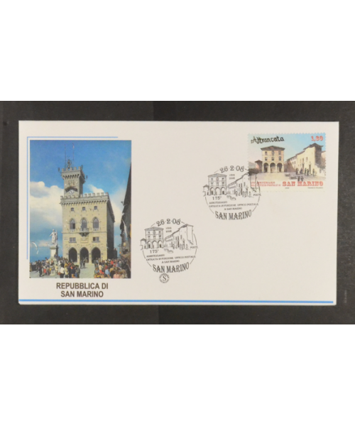 San Marino 2008: &#039;175° Ufficio postale San Marino&#039; 1 valore su FDC