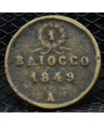 2° Repubblica Romana: Baiocco Ancona 1849 qBB