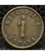 2° Repubblica Romana: Baiocco Ancona 1849 qBB