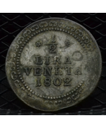 Provincia Veneta, Francesco II (1797/1805): 1/2 Lira Mistura 1802 MB/BB