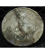 Massa di Lunigiana, Maria Beatrice (1790/96): 10 Soldi 1792 Mistura MB/BB