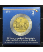 Italia: 2€ 2018, Costituzione Italiana, fondo specchio