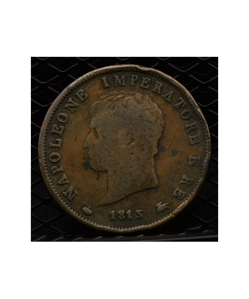 Napoleone I (1805/1814): 1 Soldo 1813 Milano MB/BB