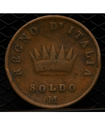 Napoleone I (1805/1814): 1 Soldo 1813 Milano MB/BB
