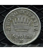 Napoleone I Re d'Italia 1812: 5 Soldi 1812 Milano qBB