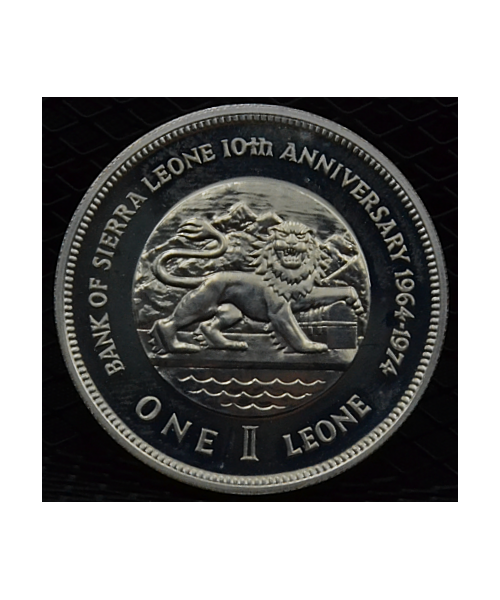 Sierra Leone 1974: 1 Leone "10° Banca" PROOF