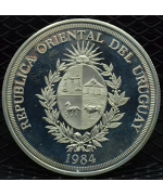 Uruguay 1984: 2000 Nuevos Pesos "25° meeting banca" PROOF