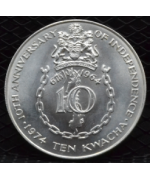 Malawi 1974: 10 Kwacha "10° Indipendenza" qFDC