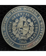 Uruguay 1984: 2000 Nuevos Pesos "140° Prima moneta" PROOF