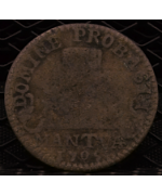 Mantova, Ferdinando Carlo (1699/1707) 1/2 Lira 1704 - 10 Soldi MB