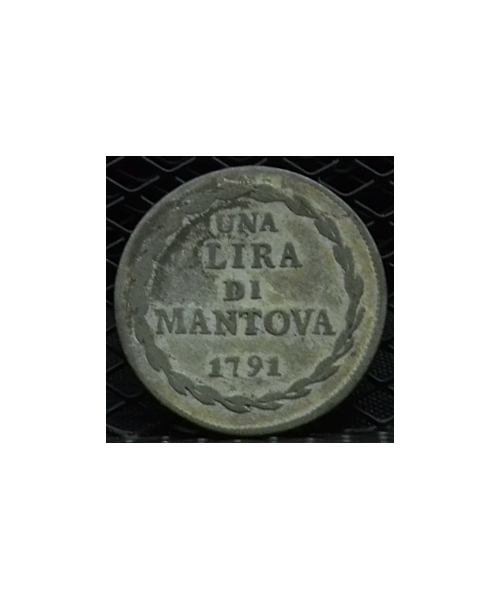 Mantova, Leopoldo II (1790/1792) 1 Lira 1791 MB/BB