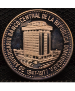 Repubblica Dominicana: 30 pesos 1977 "30° banca centrale" FDC