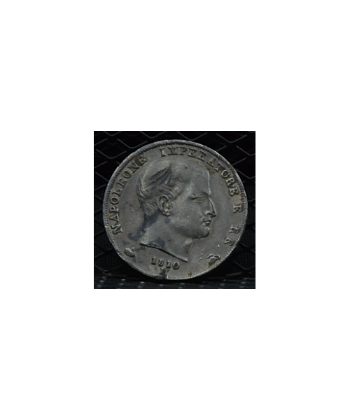 Napoleone I Re d'Italia (1805/1814): 1 Lira 1810 2° tipo Milano MB/BB