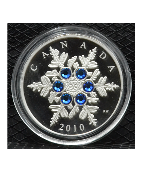 Canada: Oncia / 20$ Crystal Snowflake (Blue) PROOF