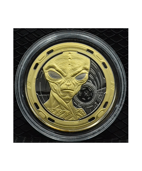 Ghana: 1 Oncia 2022 "ALIEN-Gold Black Empire" FDC