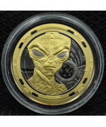 Ghana: 1 Oncia 2022 "ALIEN-Gold Black Empire" FDC