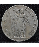 Repubblica Subalpina (1800/1802): 5 Franchi 1802 qBB