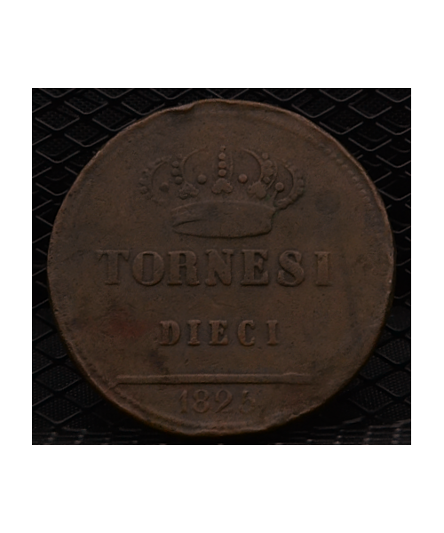 Regno 2 Sicilie-Francesco I (1825/30): 10 Tornesi 1825 MB/BB