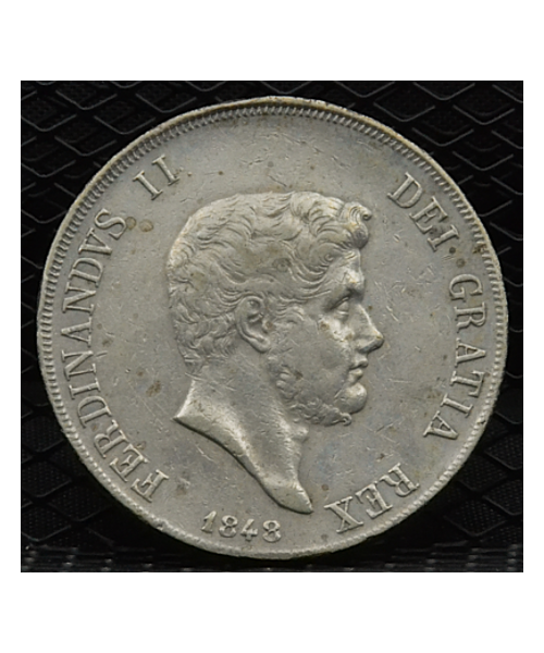 Regno 2 Sicilie-Ferdinando II(1830/59): Piastra 120 Grana 1848, 4° tipo BB