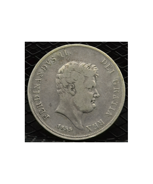 Regno 2 Sicilie-Ferdinando II (1830/59): 1/2 piastra-60 grani 1855 BB