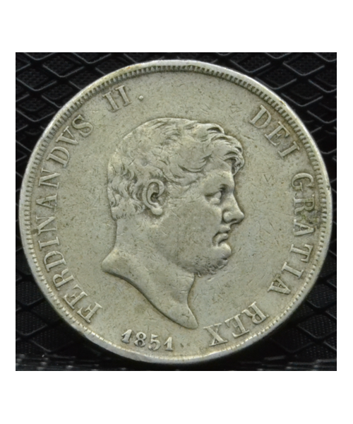 Regno 2 Sicilie-Ferdinando II(1830/59): Piastra 120 Grana 1851, 4° tipo MB/BB