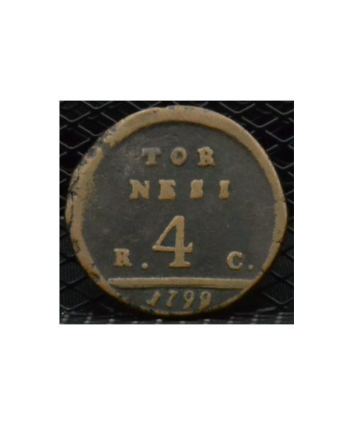 Regno di Napoli - Ferdinando IV (1759/1816): 4 Tornesi 1799 MB