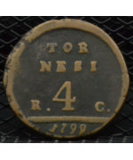 Regno di Napoli - Ferdinando IV (1759/1816): 4 Tornesi 1799 MB