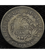 Repubblica Subalpina (1800/1802): 5 Franchi 1801 Anno IX MB/BB