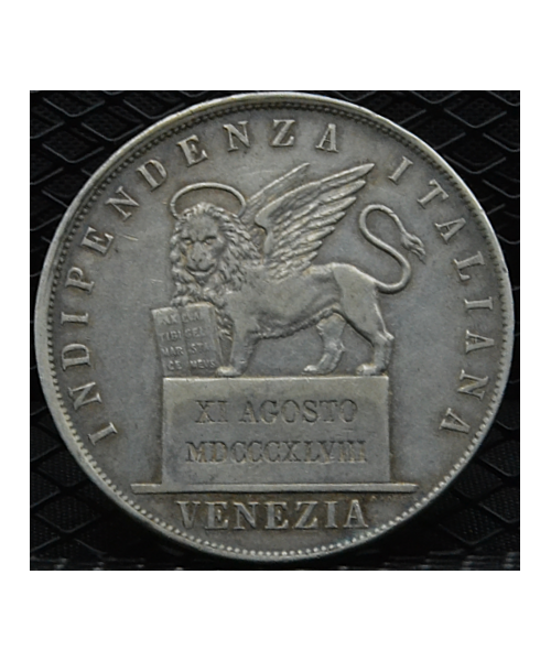 Governo provvisorio di Venezia (1848/49): 5 Lire 1848, 2° tipo BB