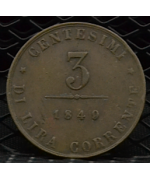 Governo provvisorio di Venezia (1848/49): 3 cent. 1849 MB/BB