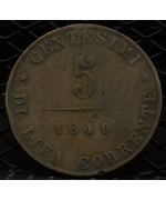 Governo provvisorio di Venezia (1848/49): 5 cent. 1849 MB/BB