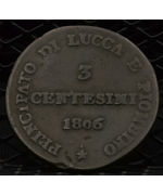 Lucca e Piombino, E. Bonaparte e F. Baciocchi (1805/14): 3 cent. 1806 MB