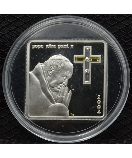 North Mariana Island: 5$ 2004 Papa Giovanni Paolo II con Swarovski FDC